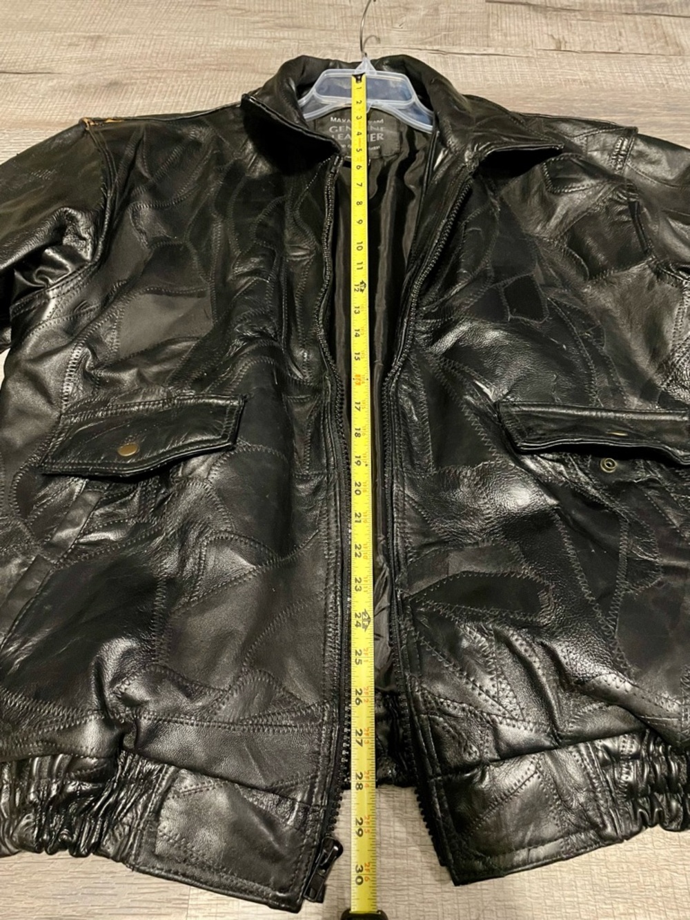 Vintage Maxam Brand Genuine Leather Top Grain Lambskin Black Full Zip Large - Picture 8 of 13